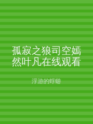 孤寂之狼司空嫣然叶凡在线观看