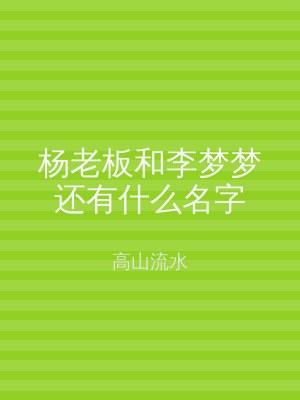 杨老板和李梦梦还有什么名字